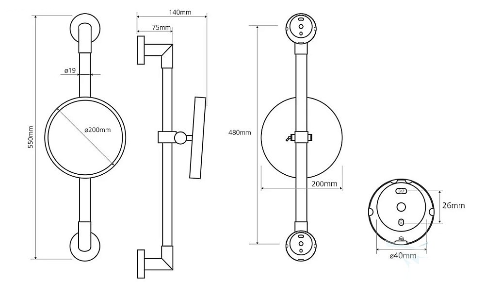 Зеркало косметическое Bemeta 112201172 хром купить в интернет-магазине сантехники Sanbest