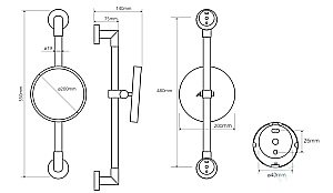 Зеркало косметическое Bemeta 112201172 хром купить в интернет-магазине сантехники Sanbest