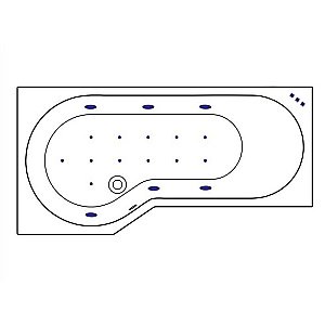 Ванна акриловая EXCELLENT Be Spot RELAX WAEX.BSL16.RELAX.CR 160x80 белая с гидромассажем купить в интернет-магазине Sanbest