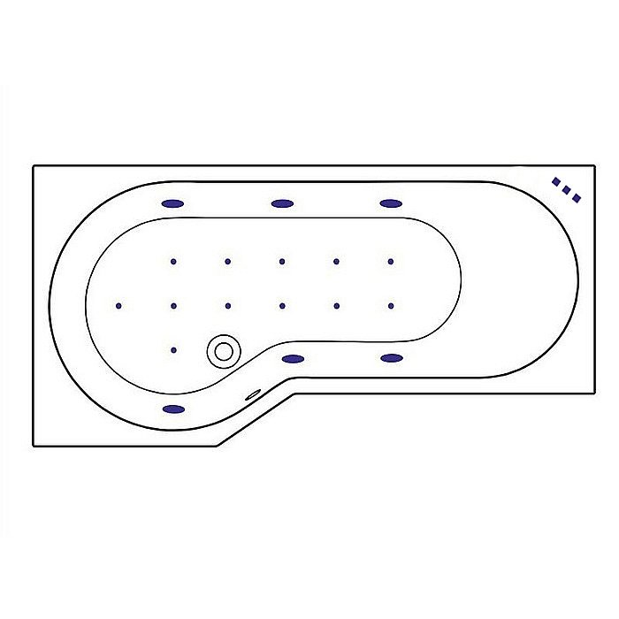 Ванна акриловая EXCELLENT Be Spot RELAX WAEX.BSL16.RELAX.CR 160x80 белая с гидромассажем купить в интернет-магазине Sanbest