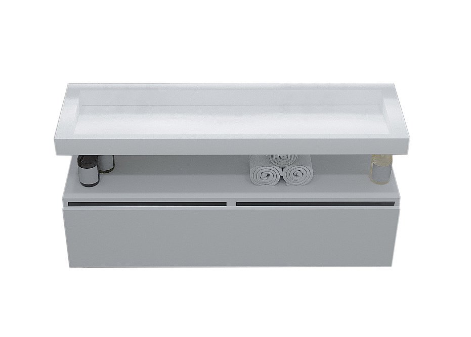 Тумба с раковиной Armadi Art Flat 80 белый глянец для ванной в интернет-магазине Sanbest