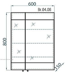 Зеркальный шкаф Aqwella Бриг 60 белый купить в интернет-магазине сантехники Sanbest