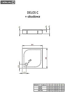 Душевой поддон со съемной панелью Radaway Delos C 4C88170-03 80х80 белый купить в интернет-магазине Sanbest