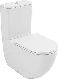 Унитаз-компакт Allen Brau Priority 3 4.31006.20 белый, безободковый, с крышкой микролифт купить в интернет-магазине Sanbest