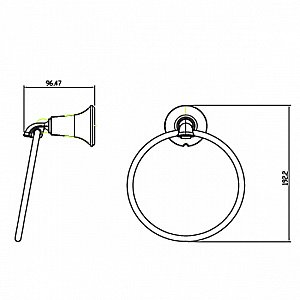 Полотенцедержатель Kaiser KH-4001 бронза купить в интернет-магазине сантехники Sanbest
