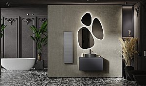 Тумба с раковиной Jorno Stone 80 антрацит для ванной в интернет-магазине Sanbest