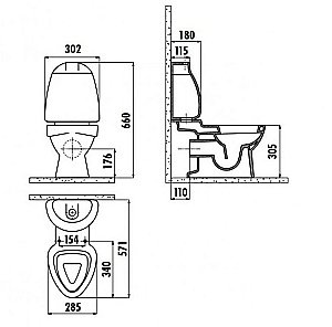 Унитаз напольный детский CREAVIT COCUK белый с декором, с бачком, с крышкой купить в интернет-магазине Sanbest