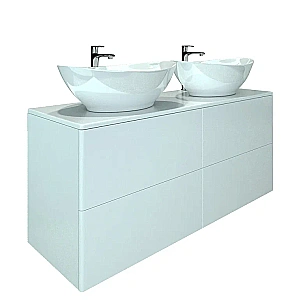 Тумба с раковиной Orange Otto Ot-130TuMDF 130 белая для ванной в интернет-магазине Sanbest