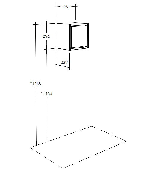 Шкаф Акватон Уэльс 1A267803WA6A0 серый для ванной в интернет-магазине сантехники Sanbest