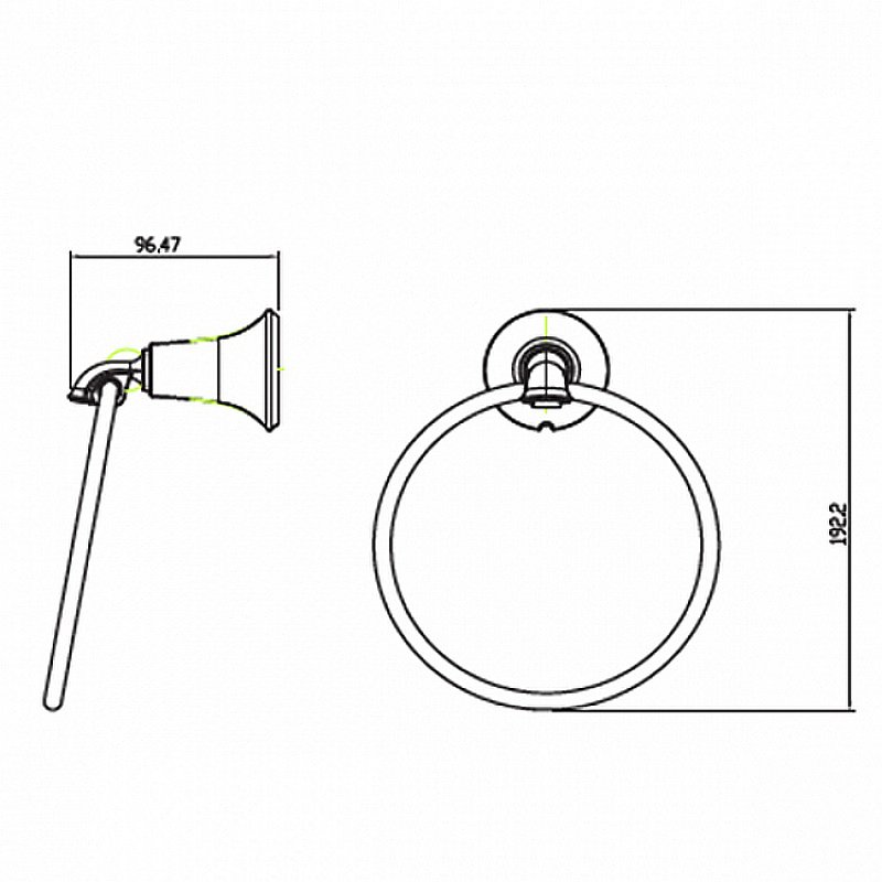 Полотенцедержатель Kaiser KH-4001 бронза купить в интернет-магазине сантехники Sanbest