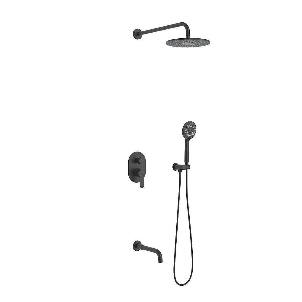 Душевая система Berges VENTAS 73008 черная матовая купить в интернет-магазине сантехники Sanbest