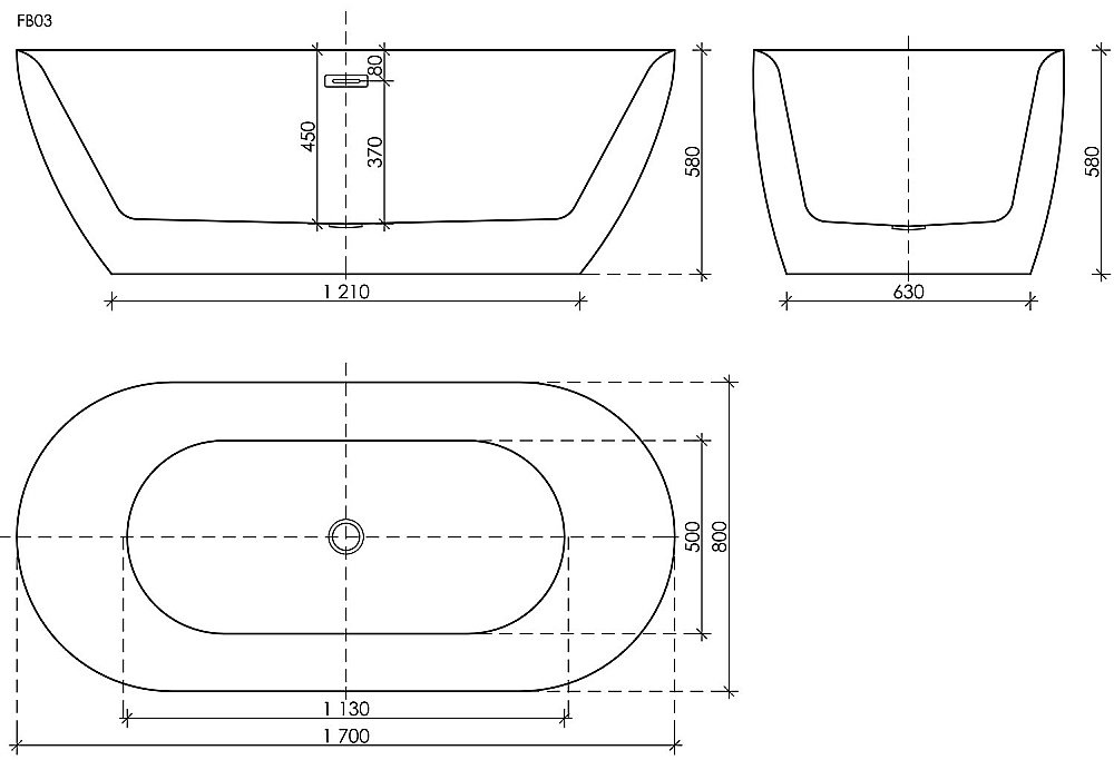 Акриловая ванна Sancos Fusion 170х80 FB03 белая купить в интернет-магазине Sanbest