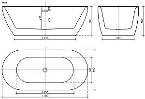 Акриловая ванна Sancos Fusion 170х80 FB03 белая купить в интернет-магазине Sanbest