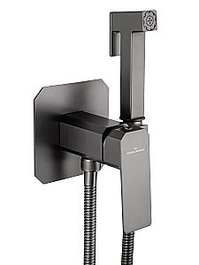 Смеситель с гигиеническим душем встраиваемый WONZON & WOGHAND DIAMOND, Темный графит (WW-88829011-BGM) купить в интернет-магазине сантехники Sanbest