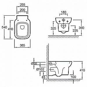 Унитаз подвесной Jacob Delafon REPLAY E4833-00 купить в интернет-магазине Sanbest