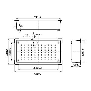 Коландер Iddis Kitchen Line 426х231 KOL23S0i59 сатин купить в интернет-магазине сантехники Sanbest
