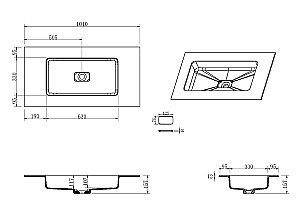Тумба с раковиной Armadi Art QUATRO 1 100 DAPHNE/профиль ANTHRACITE/раковина белая для ванной в интернет-магазине Sanbest