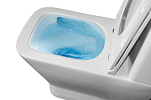 Унитаз напольный Azario Joy AZ-2168-UQ3 белый, безободковый, с бачком, с крышкой микролифт, слив торнадо купить в интернет-магазине Sanbest