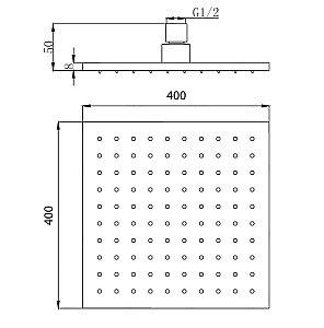Верхний душ Migliore PALERMO 30159 хром купить в интернет-магазине сантехники Sanbest