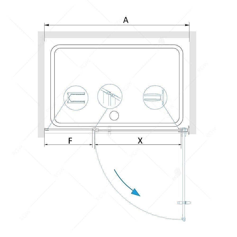 Душевая дверь RGW Hotel HO-012 100 купить в интернет-магазине Sanbest