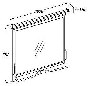 Зеркало Опадирис Риспекто 109 белый матовый в ванную от интернет-магазине сантехники Sanbest