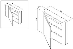 Зеркальный шкаф AM.PM Sensation 80 орех купить в интернет-магазине сантехники Sanbest