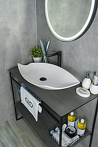 Раковина накладная Gid Creativo 74 N9178 51171 белая купить в интернет-магазине Sanbest