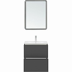 Тумба с раковиной Aquanet Арт 60 329063 ясень графит для ванной в интернет-магазине Sanbest