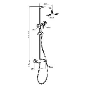 Душевая система Dorff Futura D0710522 черная купить в интернет-магазине сантехники Sanbest