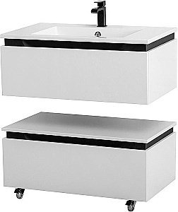 Нижняя тумба Cezares SLIDER-800-1C-PI-BO белый для ванной в интернет-магазине сантехники Sanbest