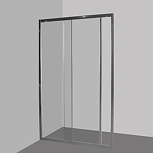 Душевая дверь BelBagno DUE-BF-1-110-C-Cr стекло прозрачное/профиль хром купить в интернет-магазине Sanbest