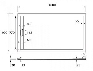 Душевой поддон Cezares Tray AS-AH 160x90 купить в интернет-магазине Sanbest