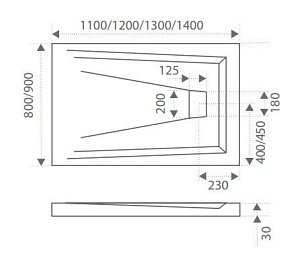 Душевой поддон Good door АТРИУМ 120x80 купить в интернет-магазине Sanbest