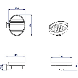 Мыльница Azario FORNY AZ-88308 хром купить в интернет-магазине сантехники Sanbest