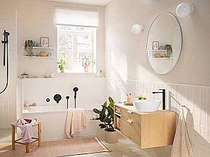 Смеситель для душа Hansgrohe Rebris S 72466670 черный матовый купить в интернет-магазине сантехники Sanbest