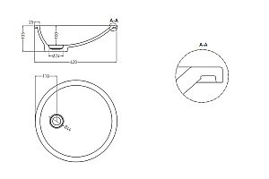Раковина врезная снизу столешницы Salini MAREA 08 1802208MF 42 из искусственного камня S-Stone, матовая, цвет по RAL полностью купить в интернет-магазине Sanbest