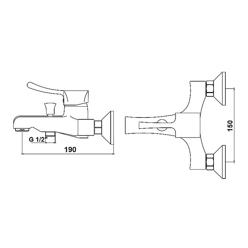 Смеситель для ванны Kaiser Verona 29044 купить в интернет-магазине сантехники Sanbest