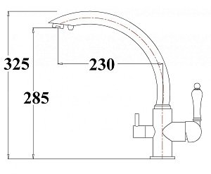 Смеситель для кухни Zorg Sanitary ZR 314 YF-33 Черный Металл купить в интернет-магазине сантехники Sanbest