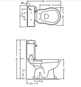 Унитаз Migliore Bella 31096 белый/золото купить в интернет-магазине Sanbest
