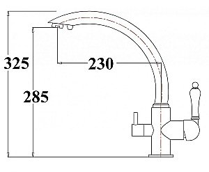 Смеситель для кухни Zorg Sanitary ZR 314 YF-33 Черный Металл купить в интернет-магазине сантехники Sanbest