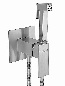 Гигиенический душ со смесителем встраиваемый WONZON & WOGHAND CUBE WW-88829016-BN брашированный никель купить в интернет-магазине сантехники Sanbest