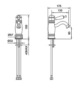 Смеситель для раковины термостатический Migliore Oxford ML.OXF-6362 золото купить в интернет-магазине сантехники Sanbest