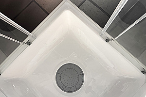 Душевая кабина Royal Bath RB 90HP1-T 90x90 стекло прозрачное/профиль белый купить в интернет-магазине Sanbest