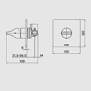 Смеситель для душа Bossini Apice Z00504.030 хром купить в интернет-магазине сантехники Sanbest