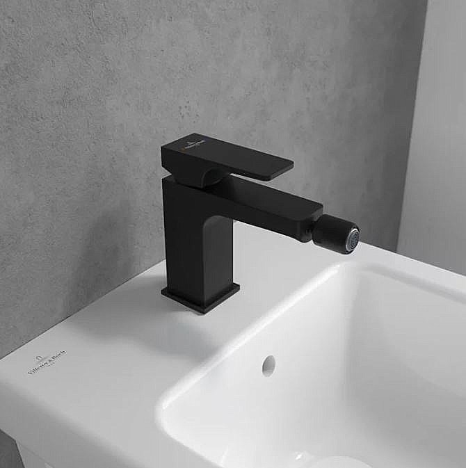 Смеситель для биде Villeroy&Boch Architectura Square TVB125001000K5 черный купить в интернет-магазине сантехники Sanbest
