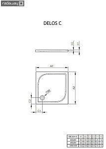 Душевой поддон Radaway Delos C 90х90 купить в интернет-магазине Sanbest