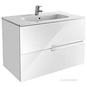 Тумба с раковиной Roca Victoria Nord Ice Edition ZRU9302731 80 белый глянец для ванной в интернет-магазине Sanbest