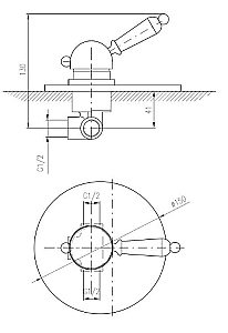 Смеситель для душа Rav-Slezak LABE L083LSM купить в интернет-магазине сантехники Sanbest