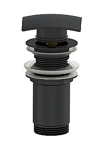 Донный клапан для раковины с переливом WONZON & WOGHAND WW-88SS08-MB черный матовый купить в интернет-магазине сантехники Sanbest