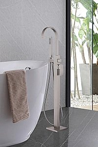 Смеситель для ванны ABBER Wasserfall AF8615SP сатин купить в интернет-магазине сантехники Sanbest